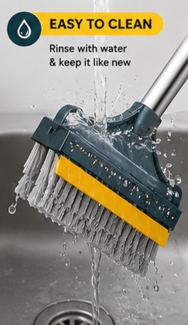 2in1 Floor Scrub Cleaning Brush Wiper