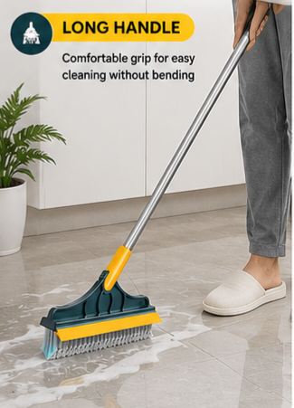 2in1 Floor Scrub Cleaning Brush Wiper