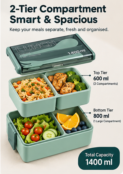 Double Decker Plastic Lunch Box