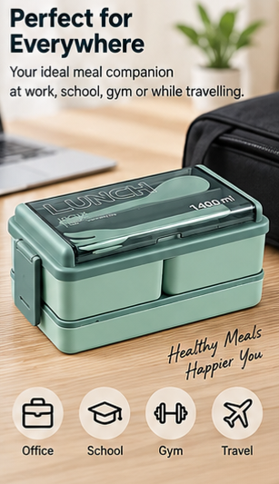 Double Decker Plastic Lunch Box
